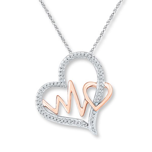 kay heartbeat necklace sterling silver kay heartbeat necklace sterling silver
