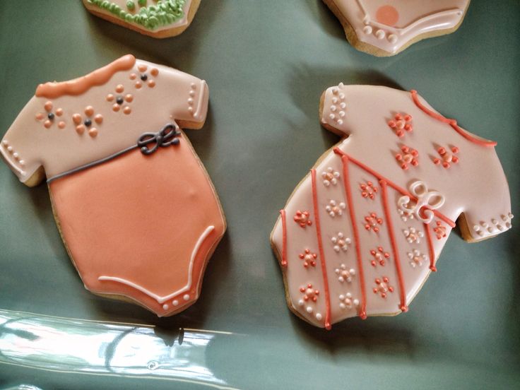 Another Set Of Peachy Onesie Cookies CookiesBaby Shower CookiesSugar CookiesGluten Free CookiesCookie CakesFood IdeasSugaringGluten