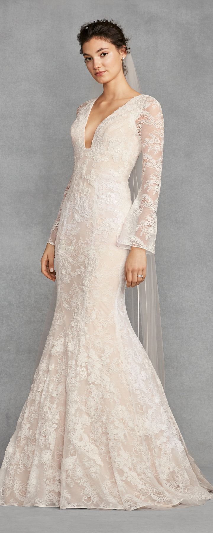 White By Vera Bell Sleeve Lace Wedding Dress Weddings Dresses White By Vera Bell Sleeve Lace Wedding Dress Weddings Dresses Davidsbridal Laceweddingdresses