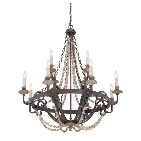 12 Light Candle Style Chandelier Candle Style Chandelier Farmhouse Chandelier Candle Styling