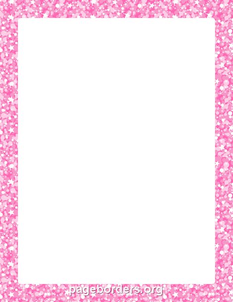 printable pink glitter border use the border in microsoft christmas girl games