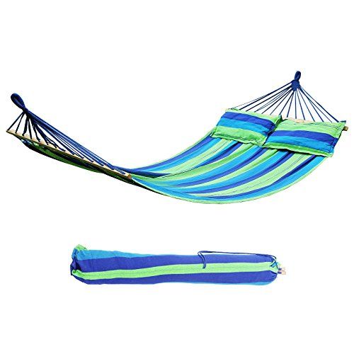 Outsunny Bain de Soleil transat Suspendu avec Pare-Soleil et Matelas Design Contemporain 1,92L x 1,13l x 2H m Acier Polyester Turquoise Noir