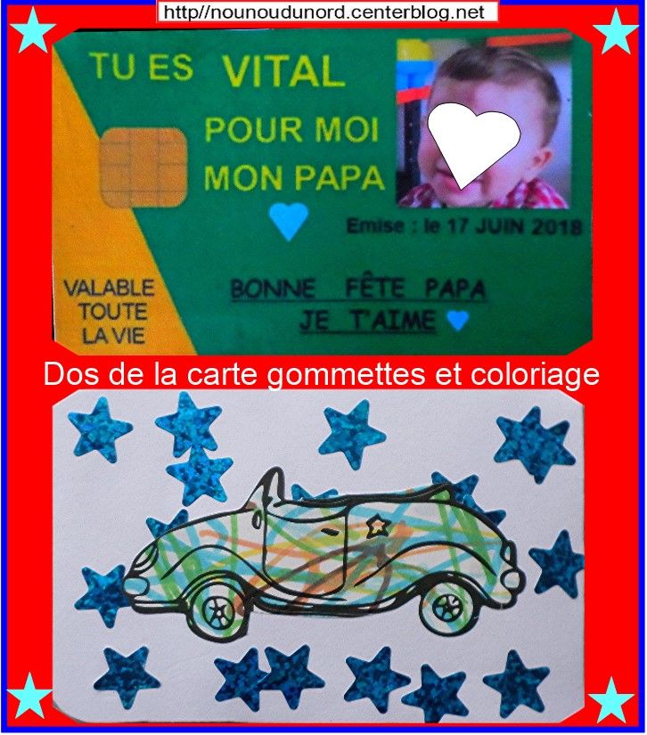 Tableau gommettes - Bonne fête papa/papi - Tutos Fête des Pères