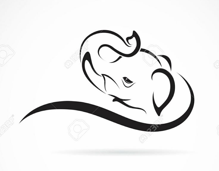 Simple Elephant Tattoo Design More