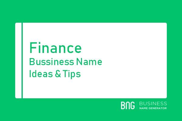 Finance And Insurance Business Name Generator Business Name