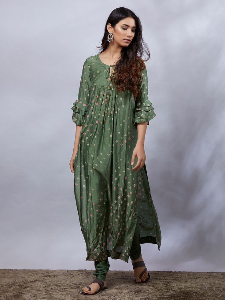 bandhani churidar stitching designs