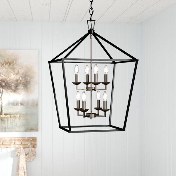 Carmen 8 Light Lantern Geometric Chandelier Geometric Chandelier Lantern Lights Foyer Decorating