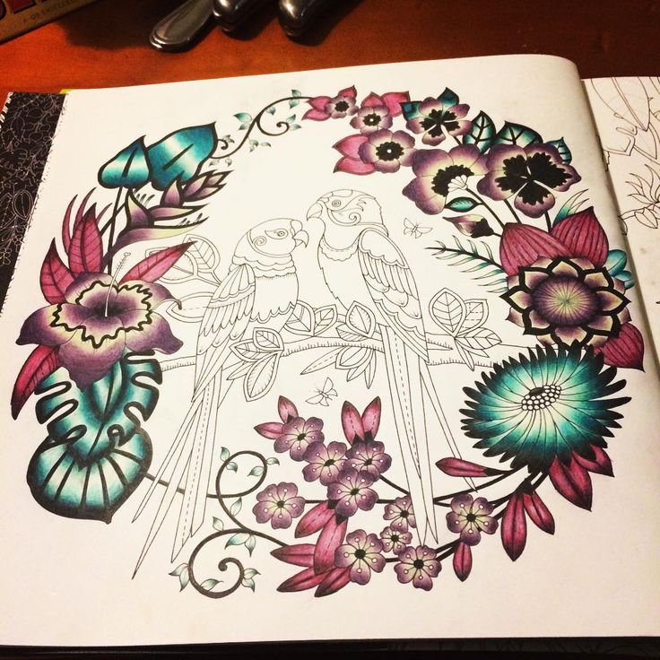 Magicaljungle Johannabasford Adultcolouring Relaxing Colored Pencil TutorialColored TechniquesColoring BooksAdult ColoringColouringJohanna