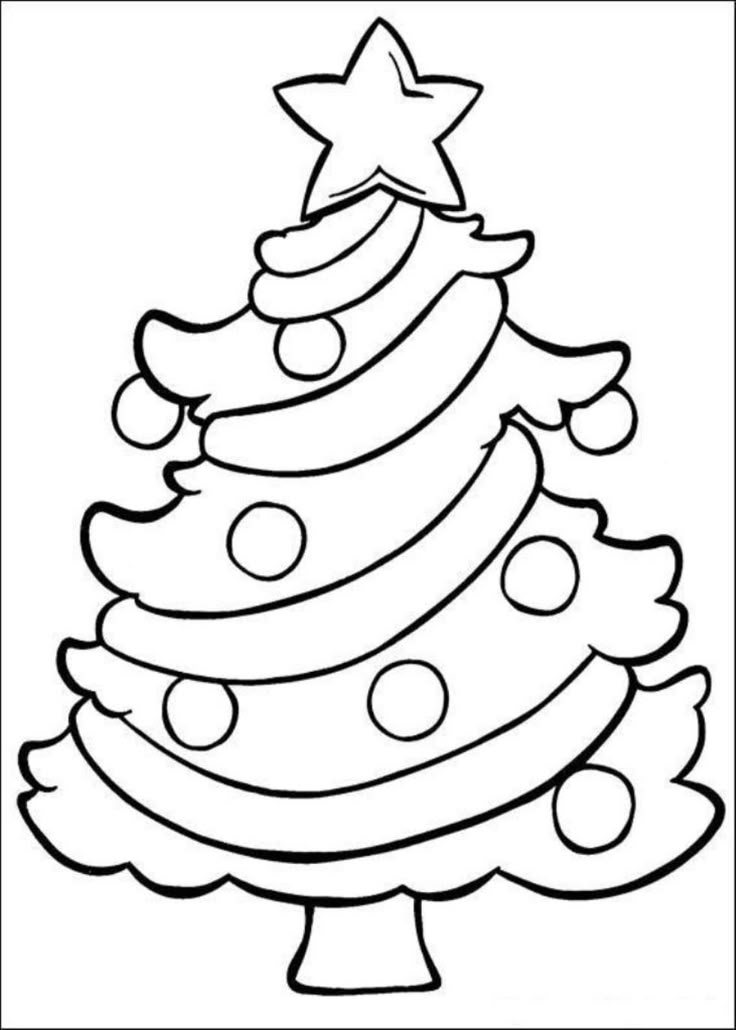 Easy Christmas Coloring Pages 1