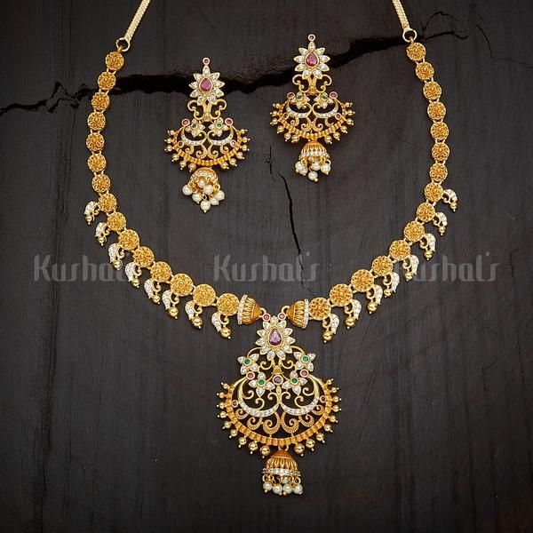 Copper indian Pearl/'sgreen stones