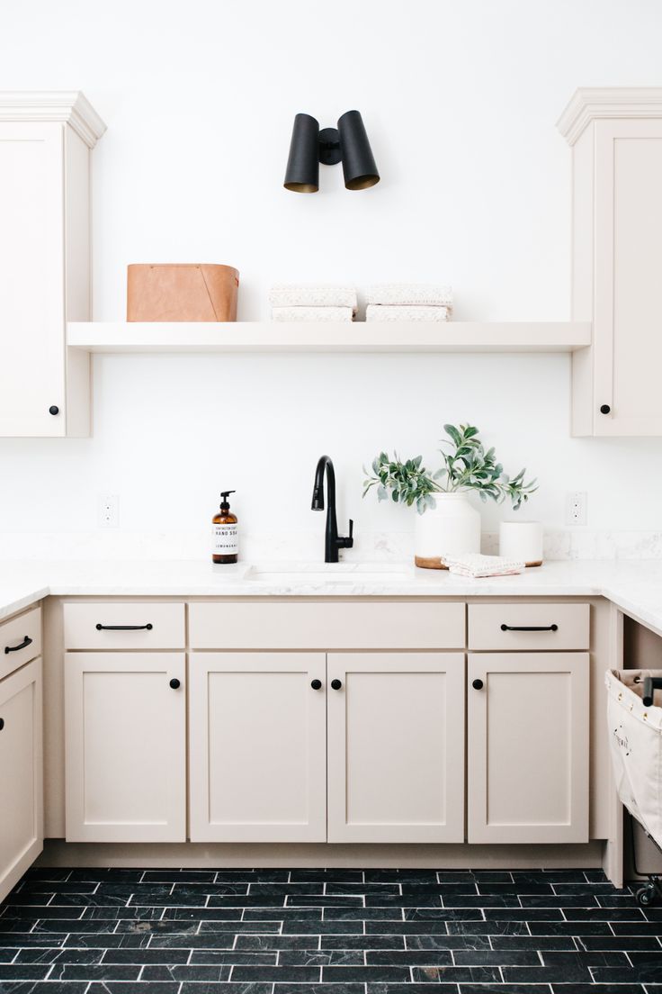 Edgecomb Gray by Benjamin Moore - HAVEN | Home, Modern kitchen design, Kitchen cabinet colors