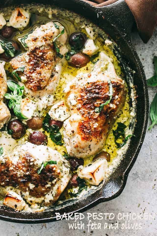 zartes schmackhaftes rezept mit gebackenem huhnchen gekocht in einer cremigen basilik baked pesto chicken chicken pesto recipes olive recipes