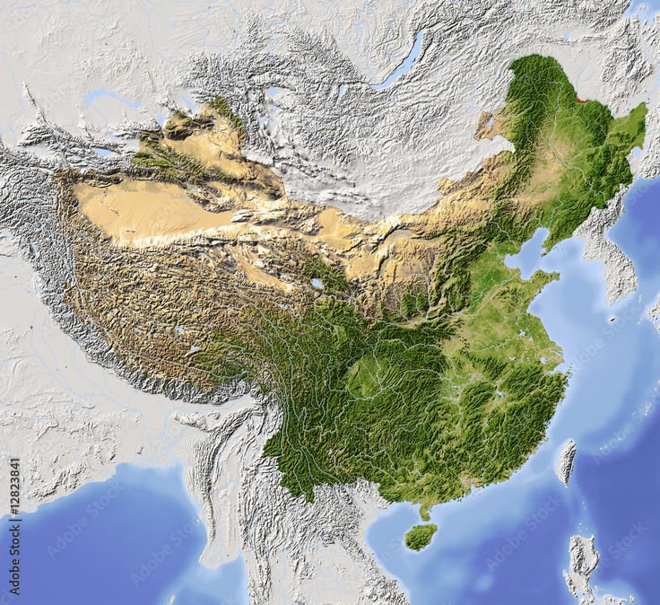 China shaded relief map colored - Ffae2d46250e41d9e404ea62891b75b0