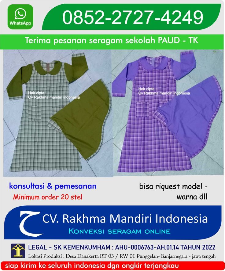 Pin On Seragam Tk Dan Paud Model Terbaru