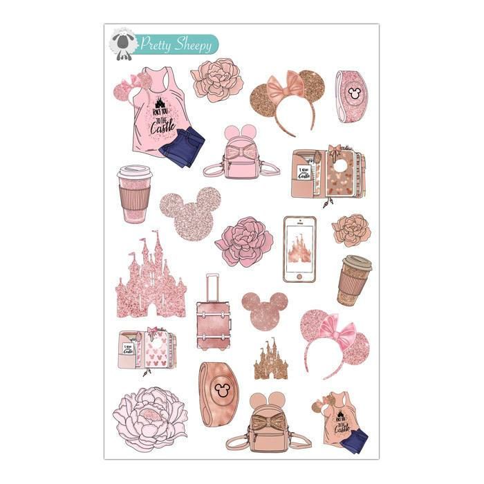 millennial pink and rose gold disney stickers disney stickers printables girl stickers disney sticker