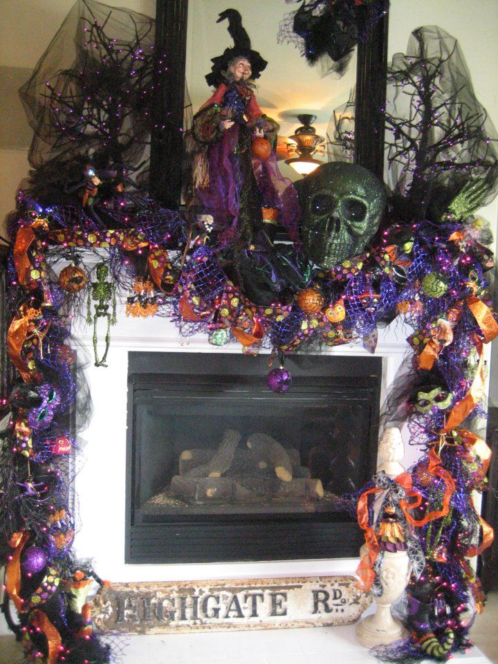 halloween decoration for the mantle