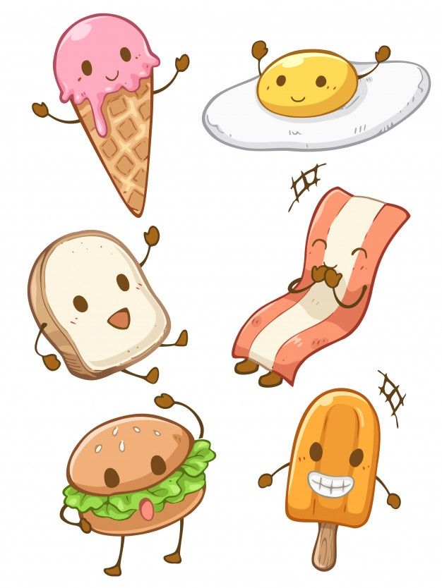 Cute Kawaii Food Character Cartoon | Cute doodles, Kawaii doodles, Cute