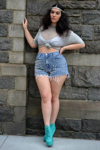 Curly lingerie shorts chubby