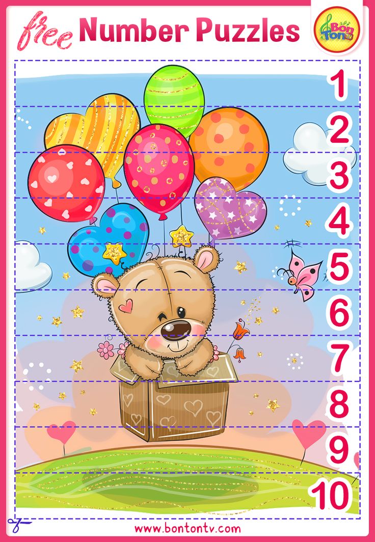number puzzles free preschool printables for kids
