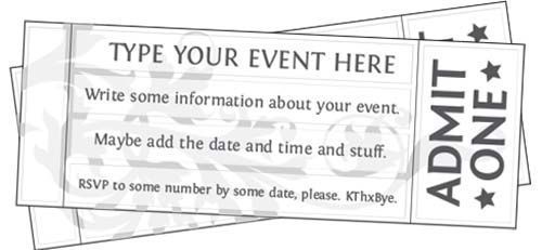Whether you’re having an exclusive party or an event where ticket sales are required (maybe your birthday is a chargeable affair?), this blank event ticket template works for almost any occasion. Use