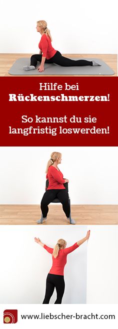 Dein Rücken schmerzt? Wir zeigen dir hilfreiche Übungen, die dir dabei helfen ...