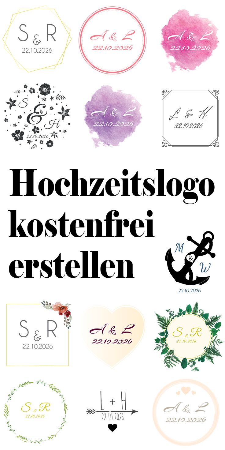 Individuelles Hochzeitslogo Hochzeitslogos Verlobung Hochzeit Hochzeit