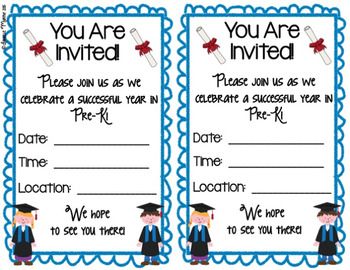 prek or preschool graduation certificates diplomas and inv