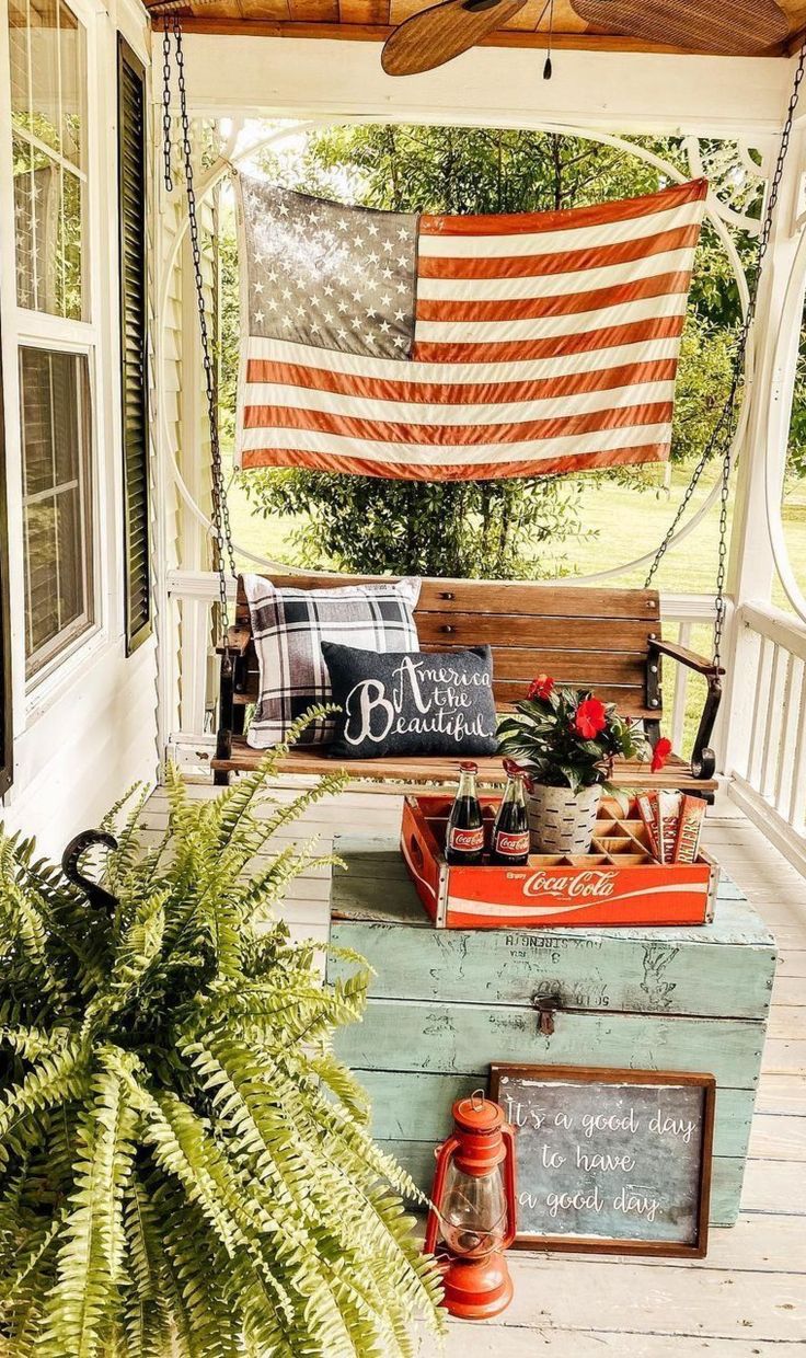 Creating The Perfect Summer Front Porch With Kirkland S Insiders Half Full Front Porch Decorating Outdoor Entryway Decor Farmhouse Front Porches