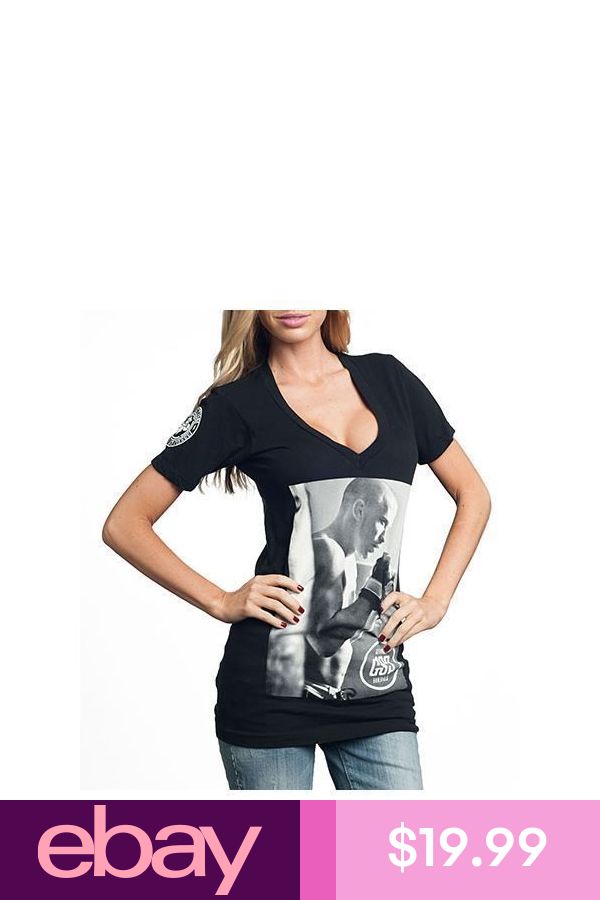 AFFLICTION Womens T-Shirt GEORGES ST PIERRE Fight Biker MMA UFC Sinful S-L $39