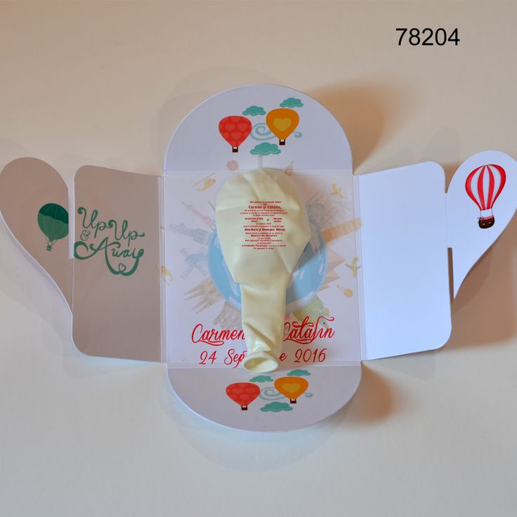 Invitatie Balon In Cutiuta Magneti Marturii Nunta Botez