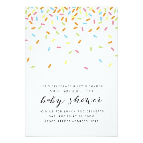 sweet baby sprinkle invite