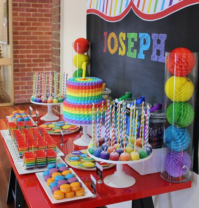 rainbow themed first birthday party planning ideas styl rainbow themed