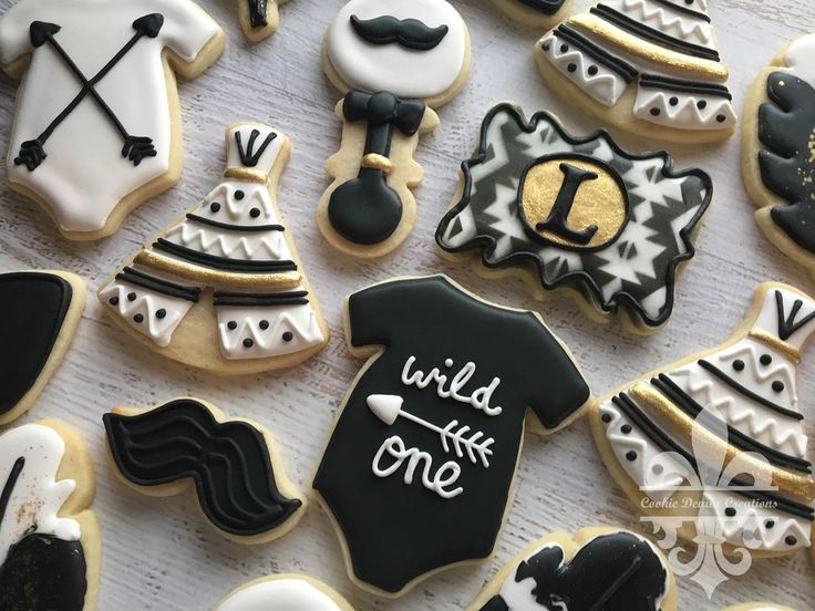 Black And Gold Tribal Boho Baby Shower Sugar Cookies Black And Gold Tribal Boho Baby Shower Sugar Cookies