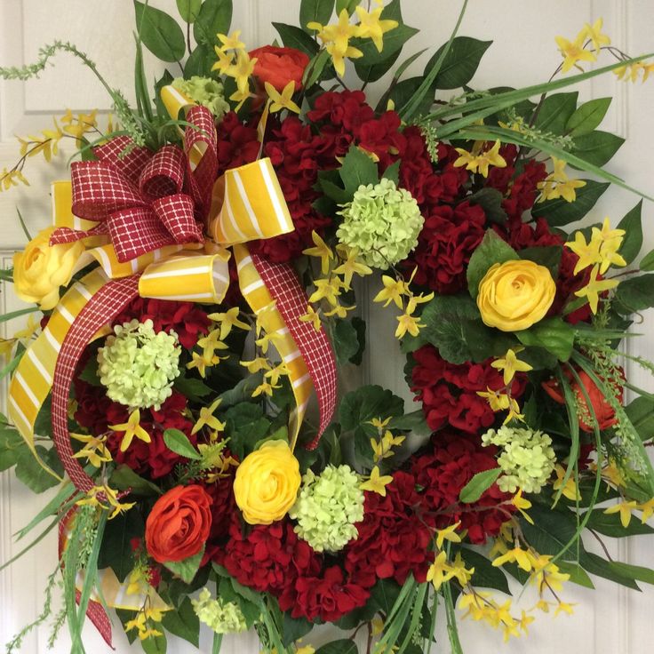 Newly Added Spring And Summer Door Wreath The Rich Color Newly Added Spring And Summer Door Wreath The Rich Colored Red Geraniums Make This Stunning