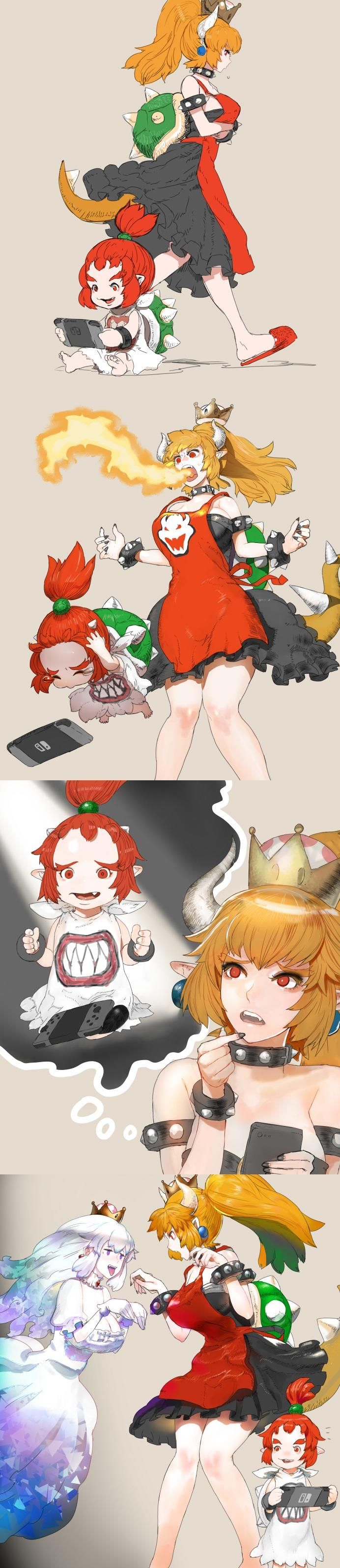 bowsette mãe preocupada - por kasutank | Bowsette
