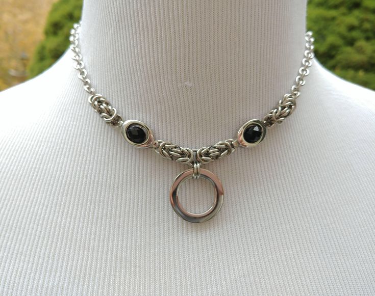 24/7 Wear Discreet Symbolic O Ring Day Collar Necklace, BDSM Submissive Slave Collar 24/7 Wear Discreet Symbolic O Ring Day Collar Necklace, BDS