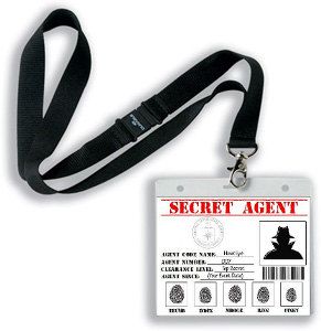 secret agent spy detective cia printable id card party