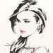 Portrait of a beautiful woman / Watercolorist / OHGUSHI