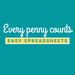Every Penny Counts | Budget Spreadsheets | Etsy Finance Tools