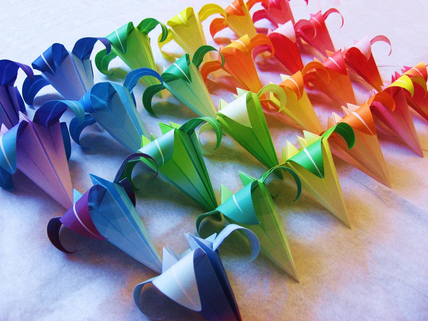 25 Large Origami Irises paper flowers made to order with Etsy