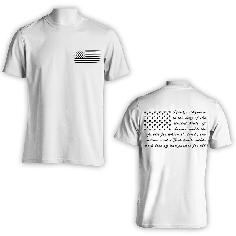 Pledge of Allegiance T-Shirt Show your American pride. Our Pledge of Allegiance t-shirt features the Pledge of Allegiance in the shape of the American flag. American Pride, American Flag, Patriotic Outfit, Allegiant, Apparel, Shape, Mens Tops, T Shirt