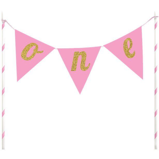 ROSE GOLD Cake Topper with Age Happy Birthday Glitter party celebration