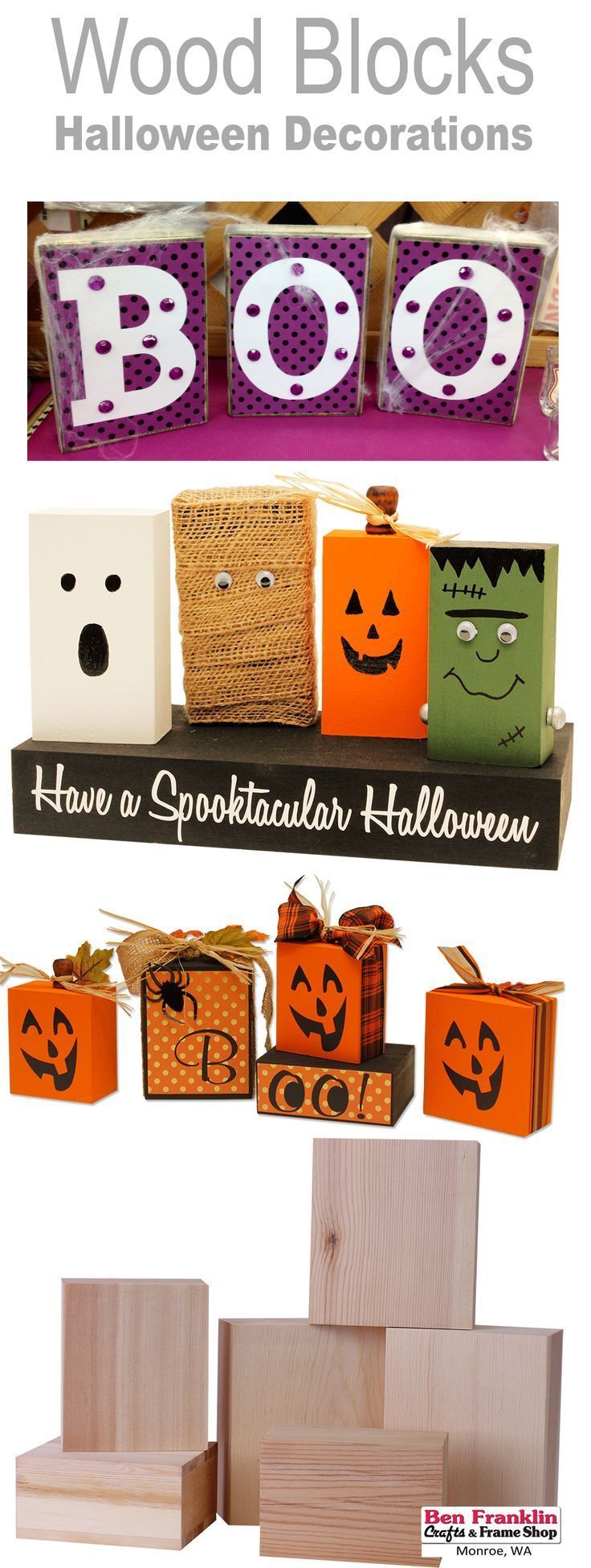 3 DIY HALLOWEEN BLOCK DECORATIONS Wonder what to do with unfinished - halloween decorations diy 3 DIY HALLOWEEN BLOCK DECORATIONS Wonder what to do with unfinished - halloween decorations diy