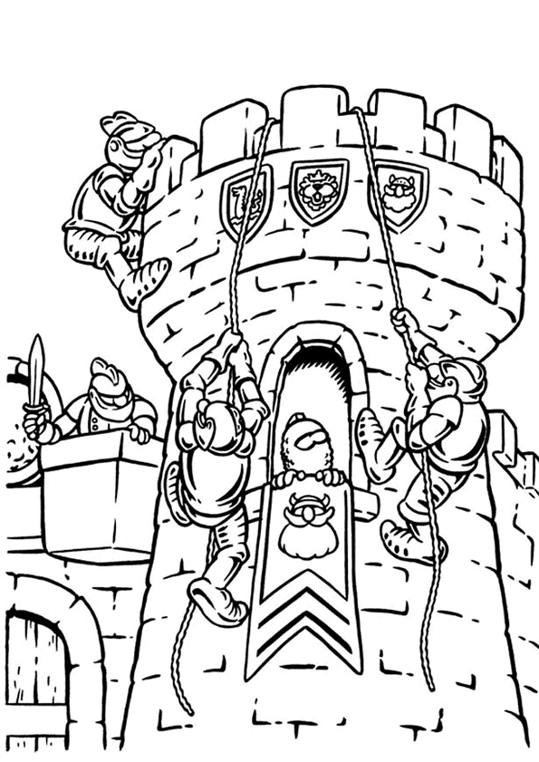 coloriage attaque chateau coloriage chateau coloriage on coloriage chateau chevalier id=39223