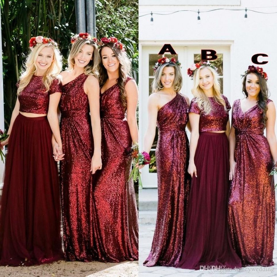 5 Kleid Weinrot Hochzeit in 5 Brautjungfernkleider lang 5 Kleid Weinrot Hochzeit in 5 Brautjungfernkleider lang