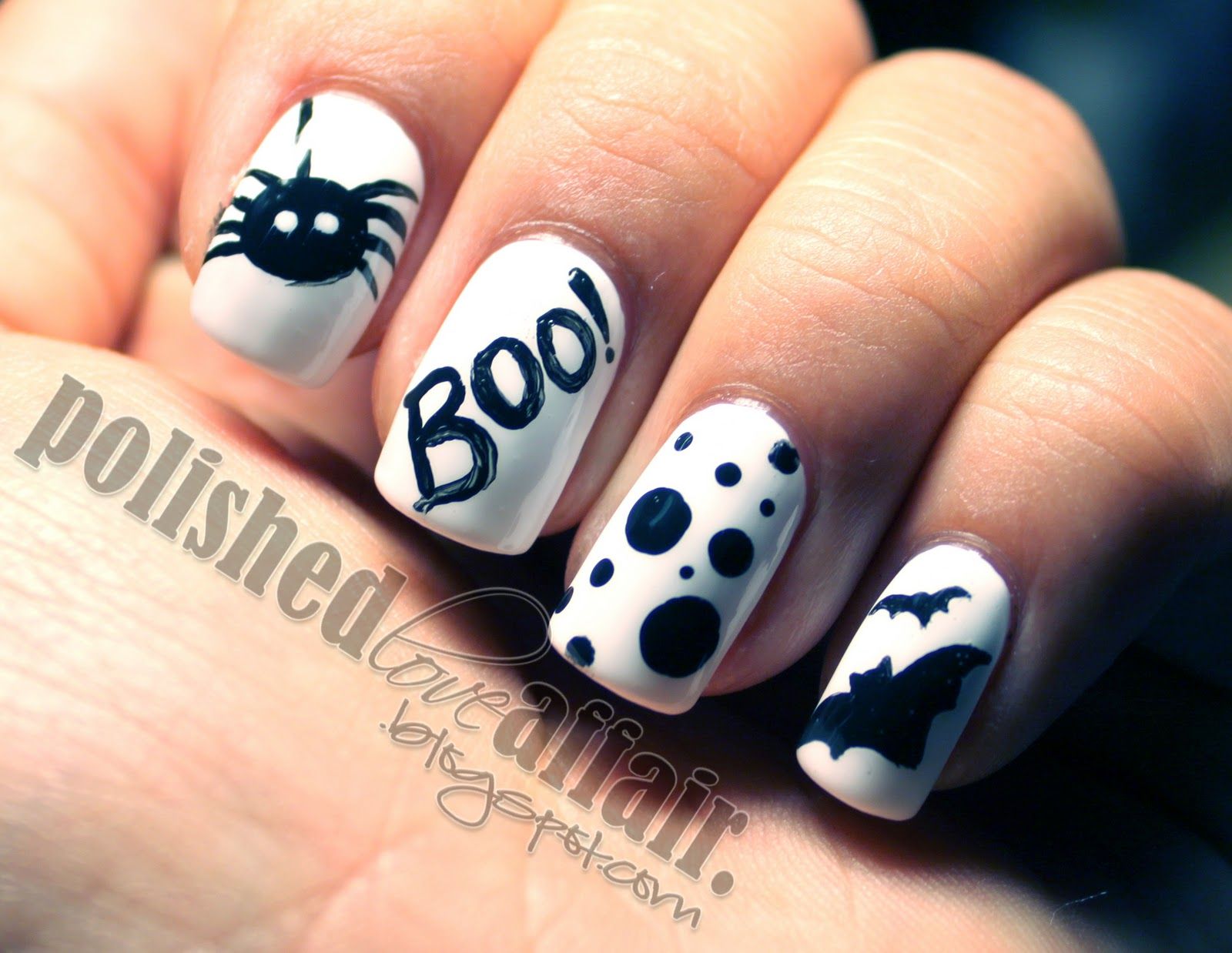 Halloween Nail Art Matte Negative Space With Jack O Lanterns Candy Corn Bats And Black Matte Halloween Nail Designs Cute Halloween Nails Halloween Nails