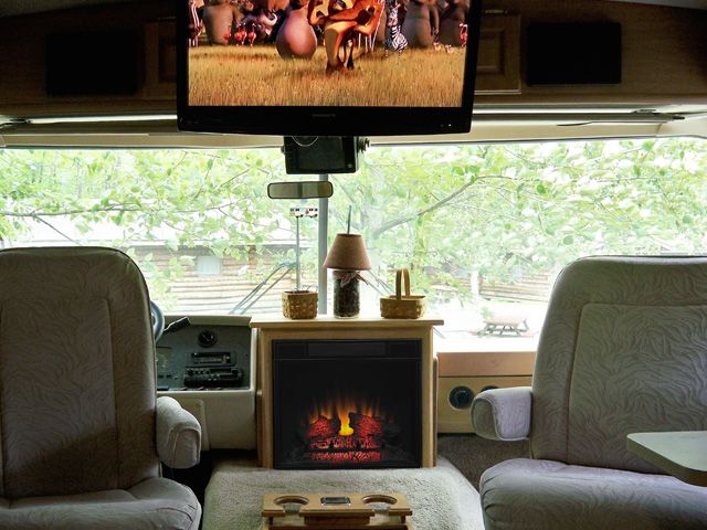 This Customer Put An Electric Fireplace In Their Rv So Cool - Small Electric Fireplace For Rv This Customer Put An Electric Fireplace In Their Rv So Cool - Small Electric Fireplace For Rv