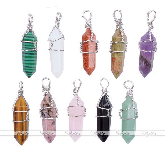 Natural Clear Crystal Dreamcatcher Healing Reiki Chakra Silver Gold Pendant Bead