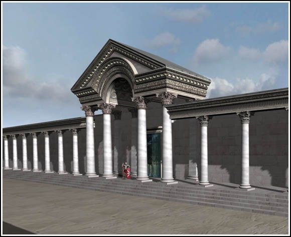 Entrance To The Senat House Magnaura Sarayinin Girisi