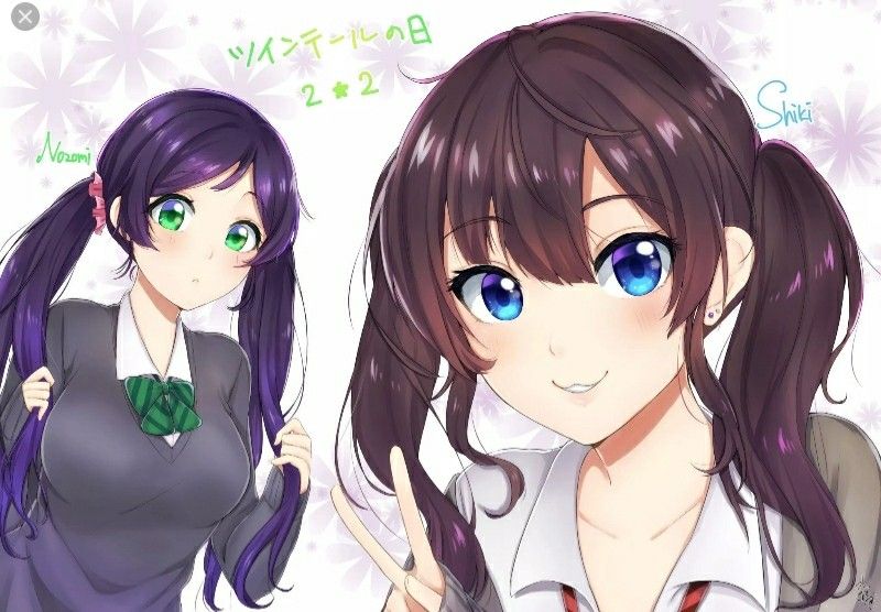 Brown hair blue eyes anime